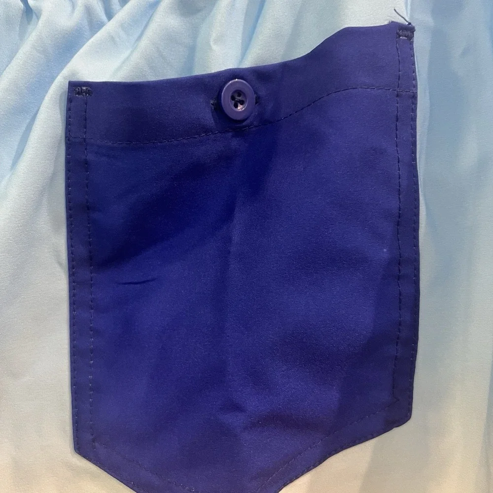 Pabst Blue Ribbon Graphic Swim Trunks Board Shorts Size XL Blue Yellow Stretchy